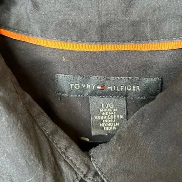 Tommy Hilfiger Poplin Button Down Shirt Dress with Belt Navy Size Large - Picture 6 of 10